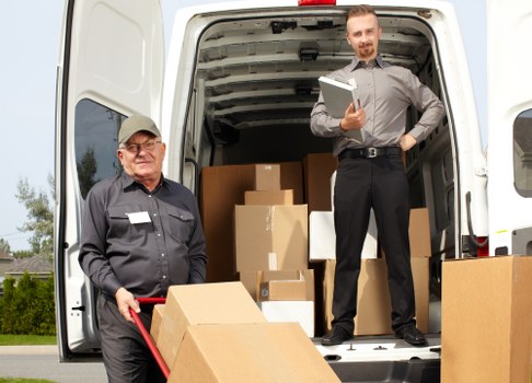 Packed boxes ready for moving