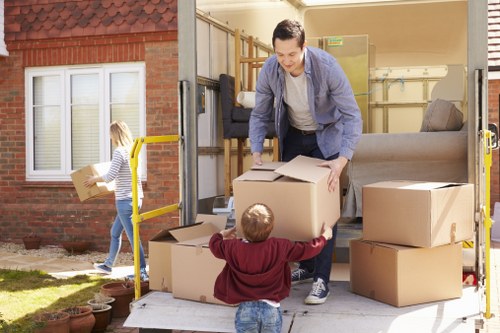 Van loading household items for relocation