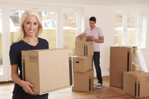 Professional movers assisting with a household move