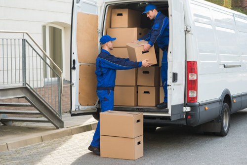 Professional movers assisting with a local relocation