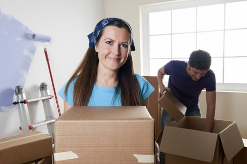 Van fleet of Man with Van Hook ready for moving